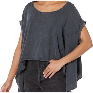 Free People We The Free Care Angel Tee in black large NWOT